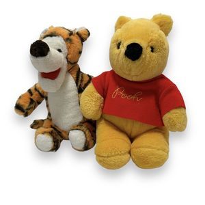 Vintage Sears Gund Winnie The Pooh Bear Red Shirt And Tigger 13”